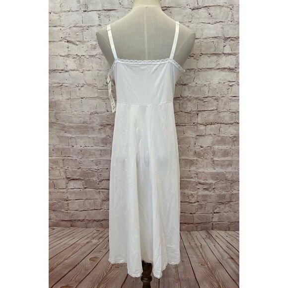 SHADOWLINE Vintage White Slip Lace Trim Opacitrique Size 36 Tall Length 42" NOS - Picture 10 of 12
